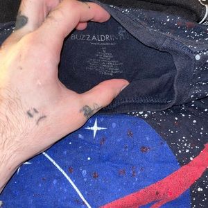 Blue star NASA shirt shirt sleeved